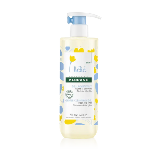 Klorane beèbe cleansing gel bottle