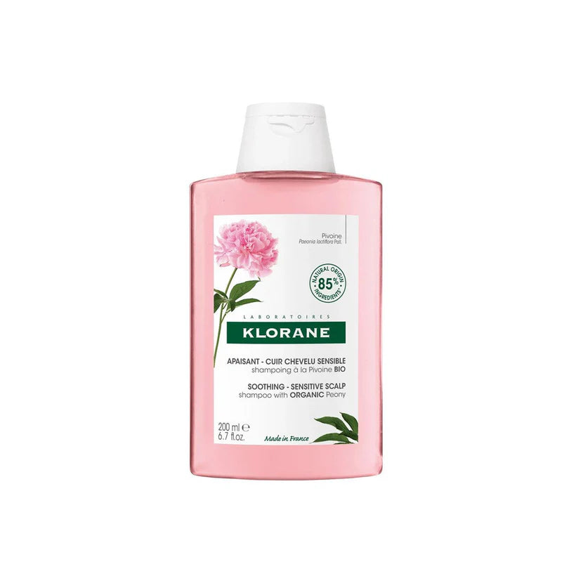 Klorane shampoo bottle with pink labe