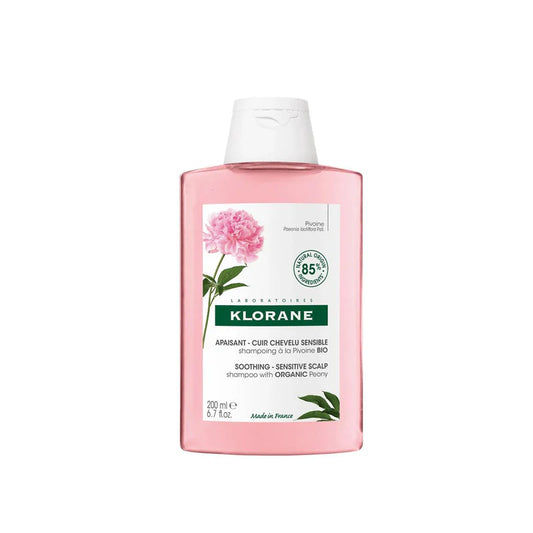 Klorane shampoo bottle with pink labe