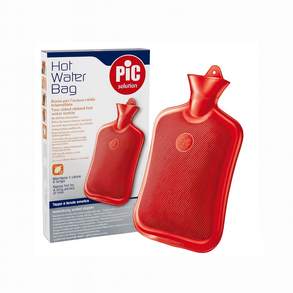 Red hot water bag with Pic solution 